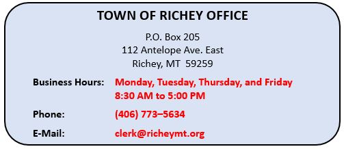 Town of Richey Office Hours